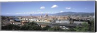 High angle view of a city, Florence, Tuscany, Italy Fine Art Print