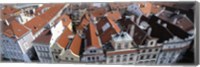 High angle view of buildings in a city, Czech Republic, Prague Fine Art Print