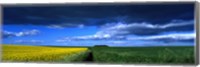 Clouds Over A Cultivated Field, Hunmanby, Yorkshire Wolds, England, United Kingdom Fine Art Print