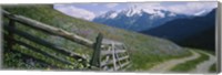 Wooden fence in a field, Tirol, Austria Fine Art Print