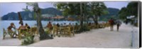 Restaurant on the beach, Ko Phi Phi Don, Phi Phi Islands, Thailand Fine Art Print