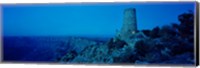 Desert View Watchtower in Blue, Desert Point, Grand Canyon National Park, Arizona Fine Art Print