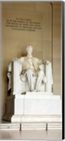 Abraham Lincoln's Statue in a memorial, Lincoln Memorial, Washington DC, USA Fine Art Print