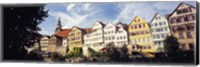 Low angle view of row houses in a town, Tuebingen, Baden-Wurttembery, Germany Fine Art Print