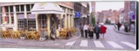 Tourists walking on the street in a city, Ghent, Belgium Fine Art Print