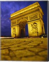 Low angle view of a triumphal arch, Arc De Triomphe, Paris, France Fine Art Print