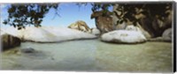 Rocks in water, The Baths, Virgin Gorda, British Virgin Islands Fine Art Print