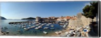 Boats in the sea, Old City, Dubrovnik, Croatia Fine Art Print