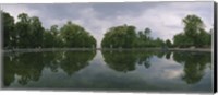 Reflection of trees in a pond, Versailles, Paris, Ile-De-France, France Fine Art Print