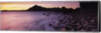 Rocks on the beach, Elgol Beach, Elgol, looking towards Cuillin Hills, Isle Of Skye, Scotland Fine Art Print
