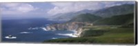 Rock formations on the beach, Bixby Bridge, Pacific Coast Highway, Big Sur, California, USA Fine Art Print