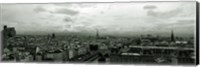 Aerial view of a river passing through a city from Notre Dame de Paris, Seine River, Paris, Ile-de-France, France Fine Art Print
