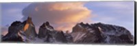 Clouds over mountains, Torres Del Paine, Torres Del Paine National Park, Chile Fine Art Print
