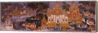 Ramayana murals in a palace, Royal Palace, Phnom Penh, Cambodia Fine Art Print