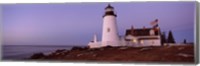 Lighthouse on the coast, Pemaquid Point Lighthouse built 1827, Bristol, Lincoln County, Maine Fine Art Print