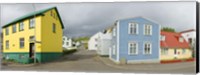 Buildings along a street, Akureyri, Iceland Fine Art Print
