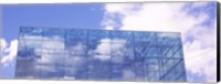 Sky reflected on a building, Kunstmuseum Stuttgart, Stuttgart, Baden-Wurttemberg, Germany Fine Art Print