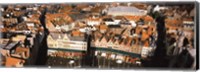 Aerial view of a city, Bruges, West Flanders, Flemish Region, Belgium Fine Art Print
