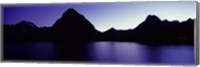 Swiftcurrent Lake, Many Glacier, US Glacier National Park, Montana (Purple View) Fine Art Print
