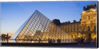 Pyramid in front of the Louvre Museum, Paris, France Fine Art Print