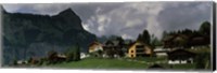 Buildings in a village, Engelberg, Obwalden Canton, Switzerland Fine Art Print