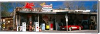 Store with a gas station on the roadside, Route 66, Hackberry, Arizona Fine Art Print