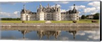 Reflection of a castle in a river, Chateau Royal De Chambord, Loire-Et-Cher, Loire Valley, Loire River, Region Centre, France Fine Art Print