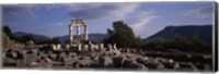 Ruins of a temple, The Tholos, Delphi, Greece Fine Art Print