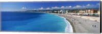 Tourists on the beach, Nice, Promenade Des Anglais, Provence-Alpes-Cote d'Azur, France Fine Art Print