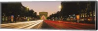 Traffic on the road, Avenue des Champs-Elysees, Arc De Triomphe, Paris, Ile-de-France, France Fine Art Print