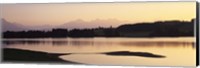 Forggensee Lake and Allgau Alps at sunrise, Ostallgau, Bavaria, Germany Fine Art Print
