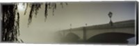 Putney Bridge during fog, Thames River, London, England Fine Art Print