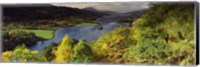 Lake flowing through a forest, Loch Tummel, Pitlochry, Perthshire, Scotland Fine Art Print