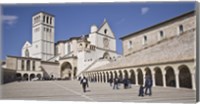 Tourists at a church, Basilica of San Francesco D'Assisi, Assisi, Perugia Province, Umbria, Italy Fine Art Print