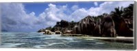 Rock formations at the coast, Anse Source d'Argent, La Digue Island, Seychelles Fine Art Print