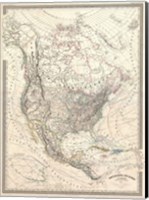 1857 Dufour Map of North America Fine Art Print