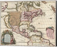 1698 Louis Hennepin Map of North America Fine Art Print