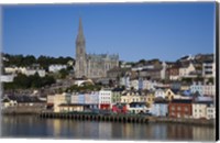 Immigrant Embarkation Harbour, Terraced Houses and St Colman's Cathedral, Cobh, County Cork, Ireland (horizontal) Fine Art Print