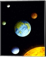 Universe with planets Fine Art Print