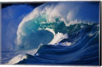 Bright Blue Wave Crashing in the Ocean Fine Art Print