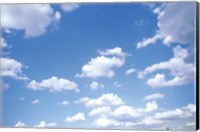 Cumulus Clouds Against a Bright Blue Sky Fine Art Print