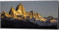 Sun Reflecting off Mt Fitzroy, Argentine Glaciers National Park, Santa Cruz Province, Patagonia, Argentina Fine Art Print