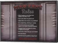 Man Cave Rules in a Locker Fine Art Print