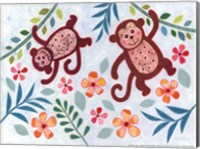 Swinging Monkeys Fine Art Print