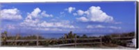 Fence on the beach, Tampa Bay, Gulf Of Mexico, Anna Maria Island, Manatee County, Florida, USA Fine Art Print