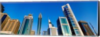 Low angle view of buildings, Dubai, United Arab Emirates Fine Art Print