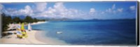 High angle view of the beach, Kailua Beach, Oahu, Hawaii, USA Fine Art Print
