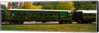 Green Carriage of Kingston Flyer vintage steam train, Kingston, Otago Region, South Island, New Zealand Fine Art Print