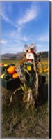 Scarecrow in Pumpkin Patch, Half Moon Bay, California (vertical) Fine Art Print