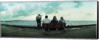 People looking out on the Bosphorus Strait, Istanbul, Turkey Fine Art Print